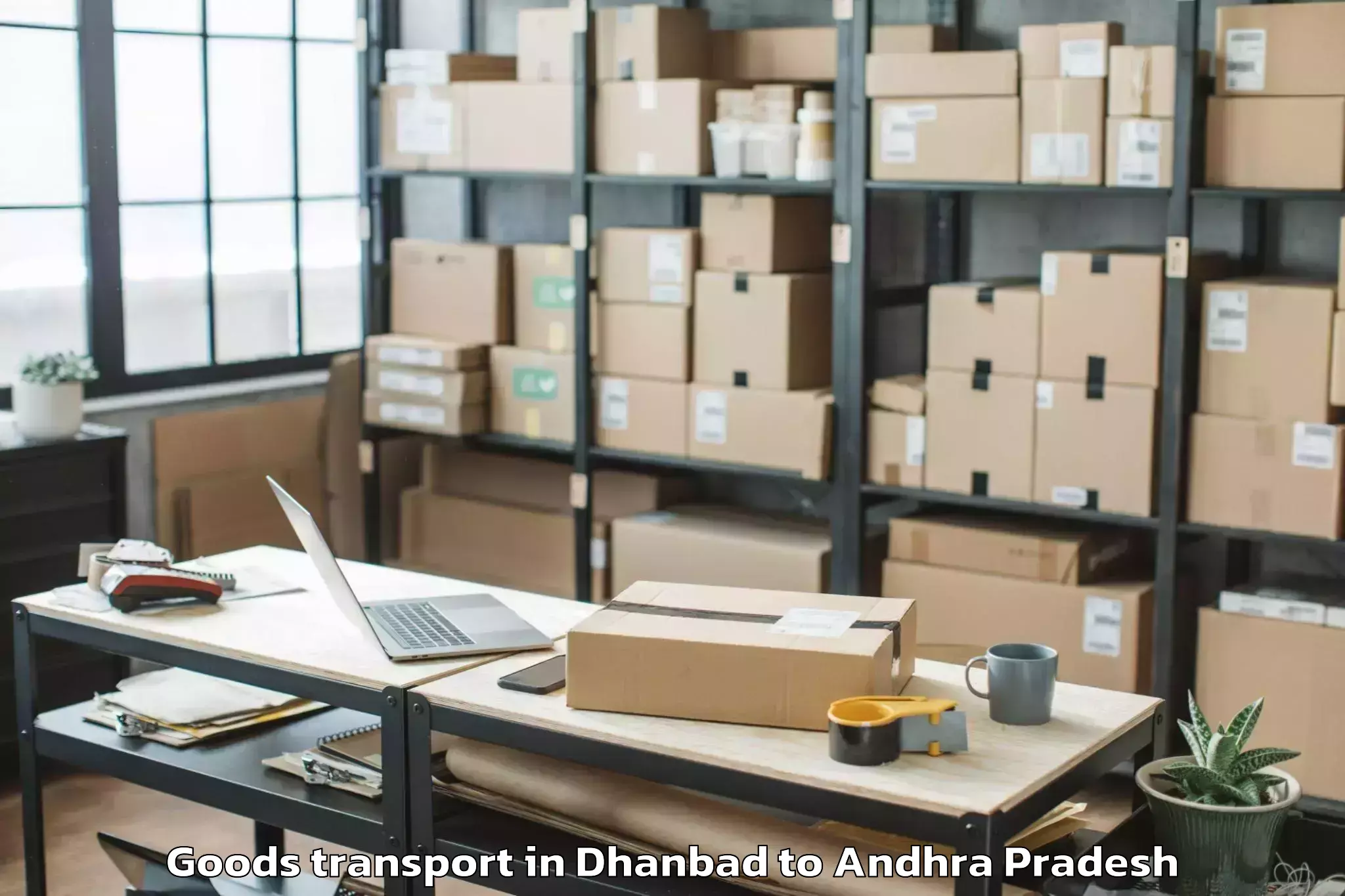 Expert Dhanbad to Movva Goods Transport